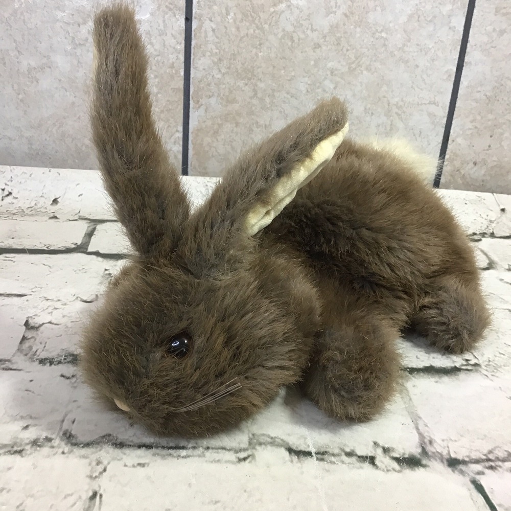 Vintage 1985 Dakin Plush Rabbit Hand Puppet Stuffed Animal